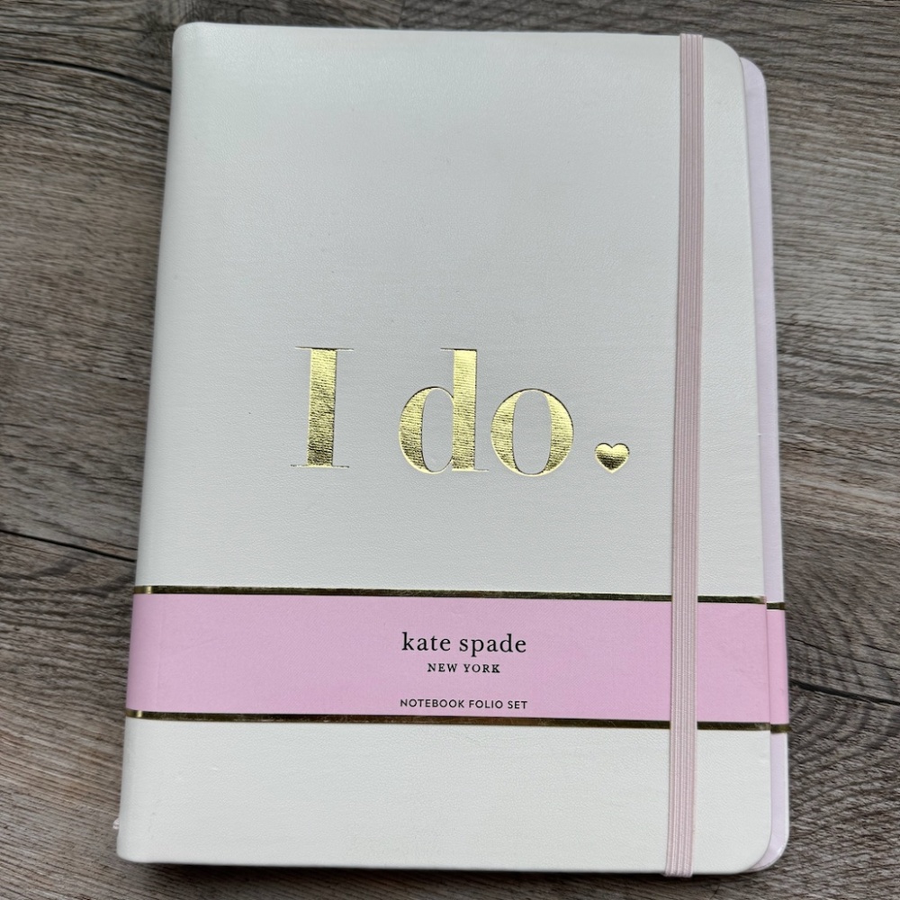 Kate Spade "I Do" Notebook -- NEW WITH TAGS